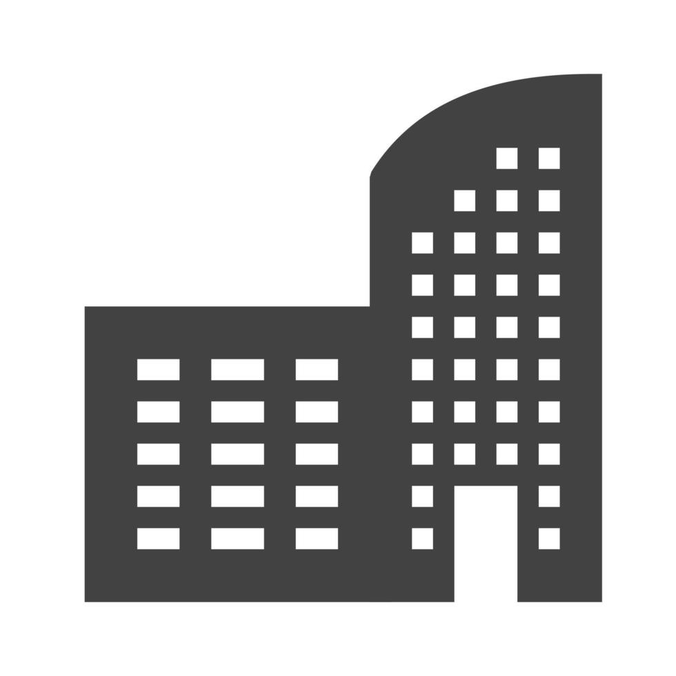 Building Glyph Black Icon vector