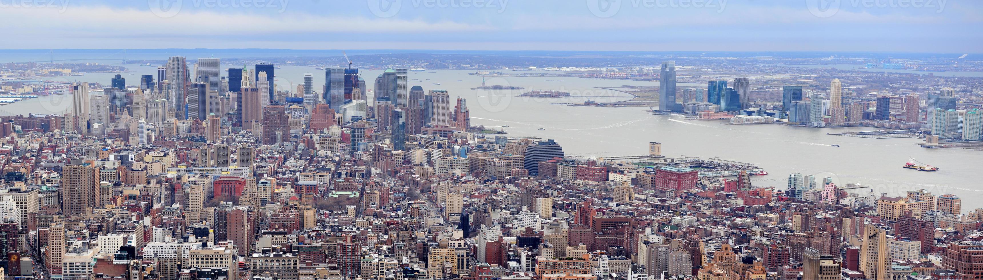 panorama de nueva jersey desde la ciudad de nueva york manhattan foto