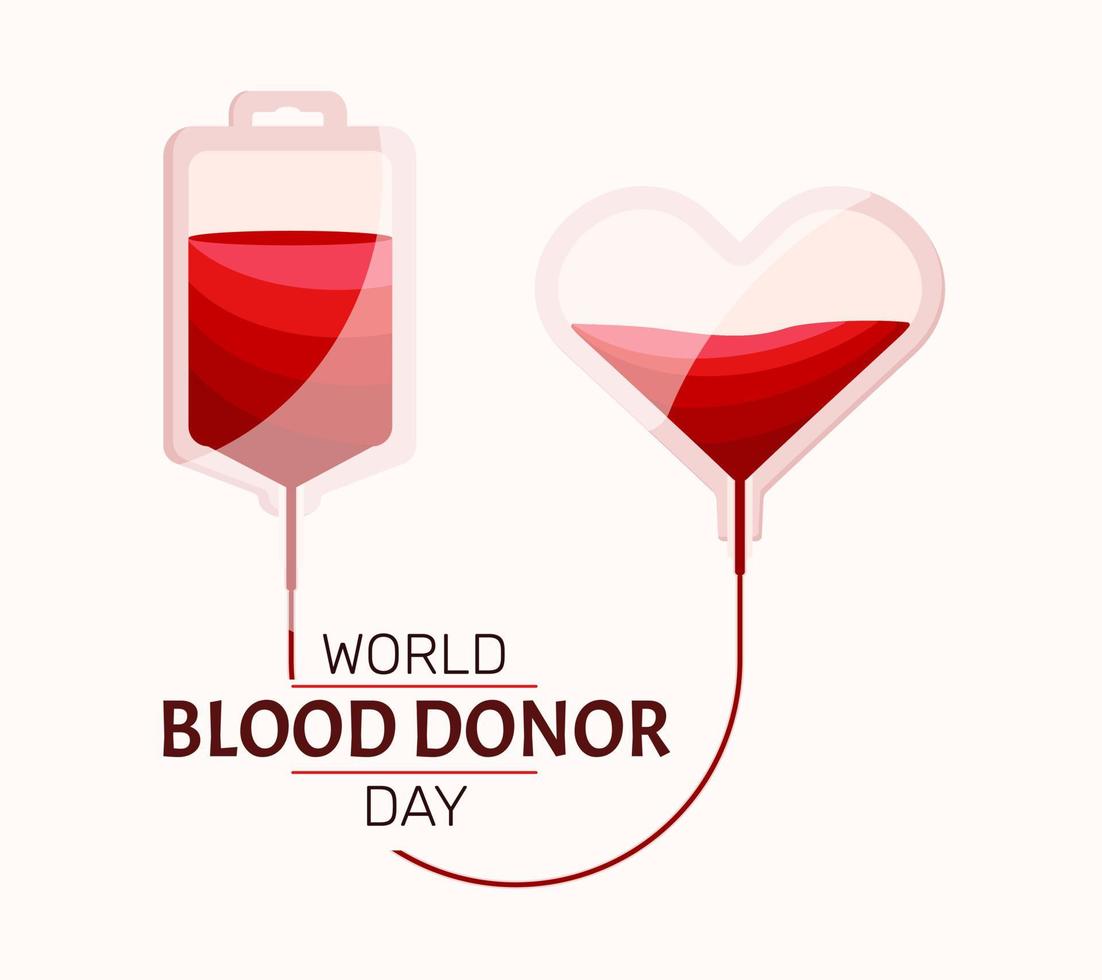 World blood donor day template on white background vector