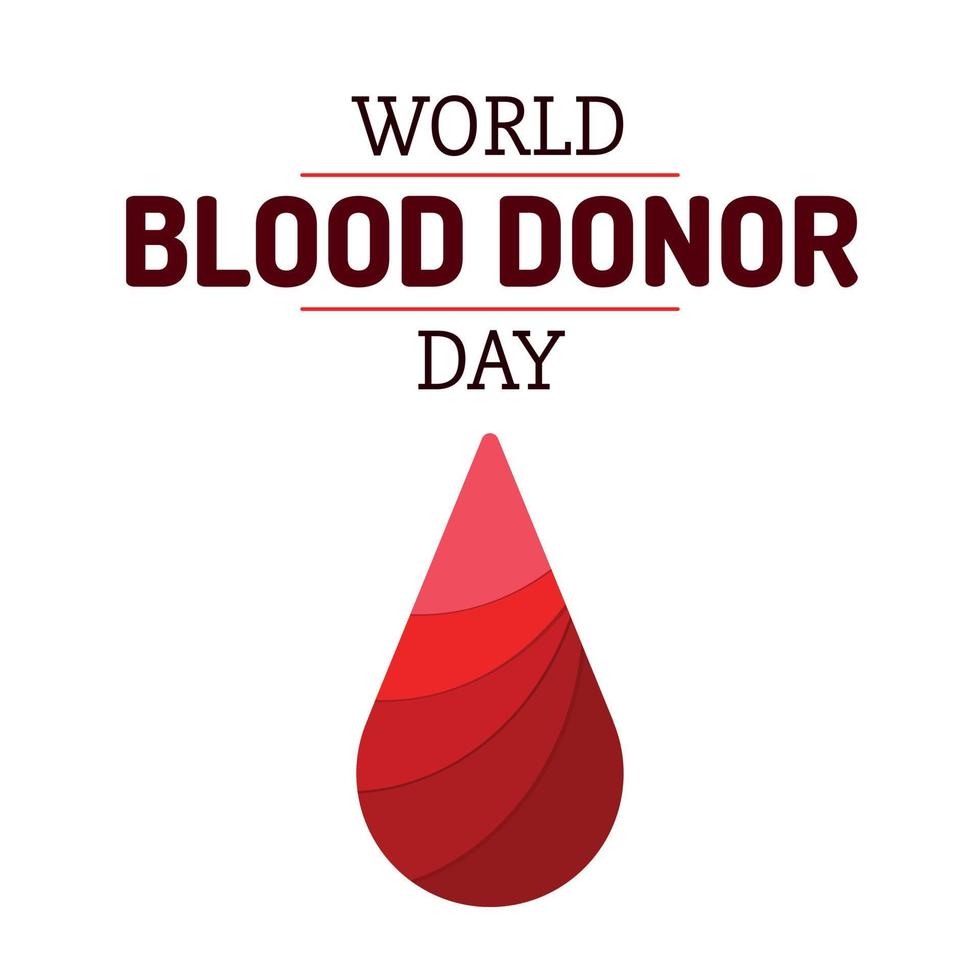 plantilla del día mundial del donante de sangre sobre fondo blanco vector