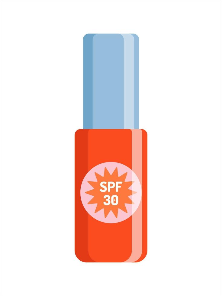 loción de protección solar con spf. plantilla de producto cosmético para el cuidado de la piel de verano. vector