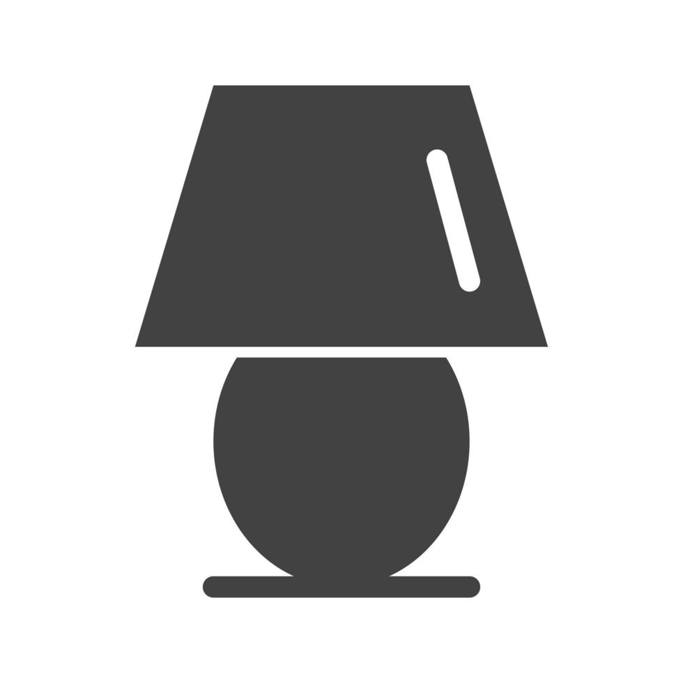 Table Lamp Glyph Black Icon vector