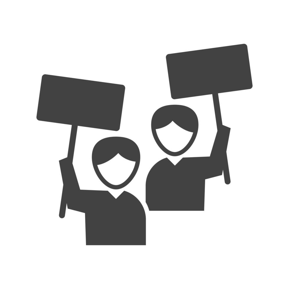 Protest Glyph Black Icon vector