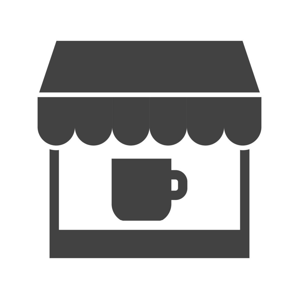 Coffee Shop Glyph Black Icon vector