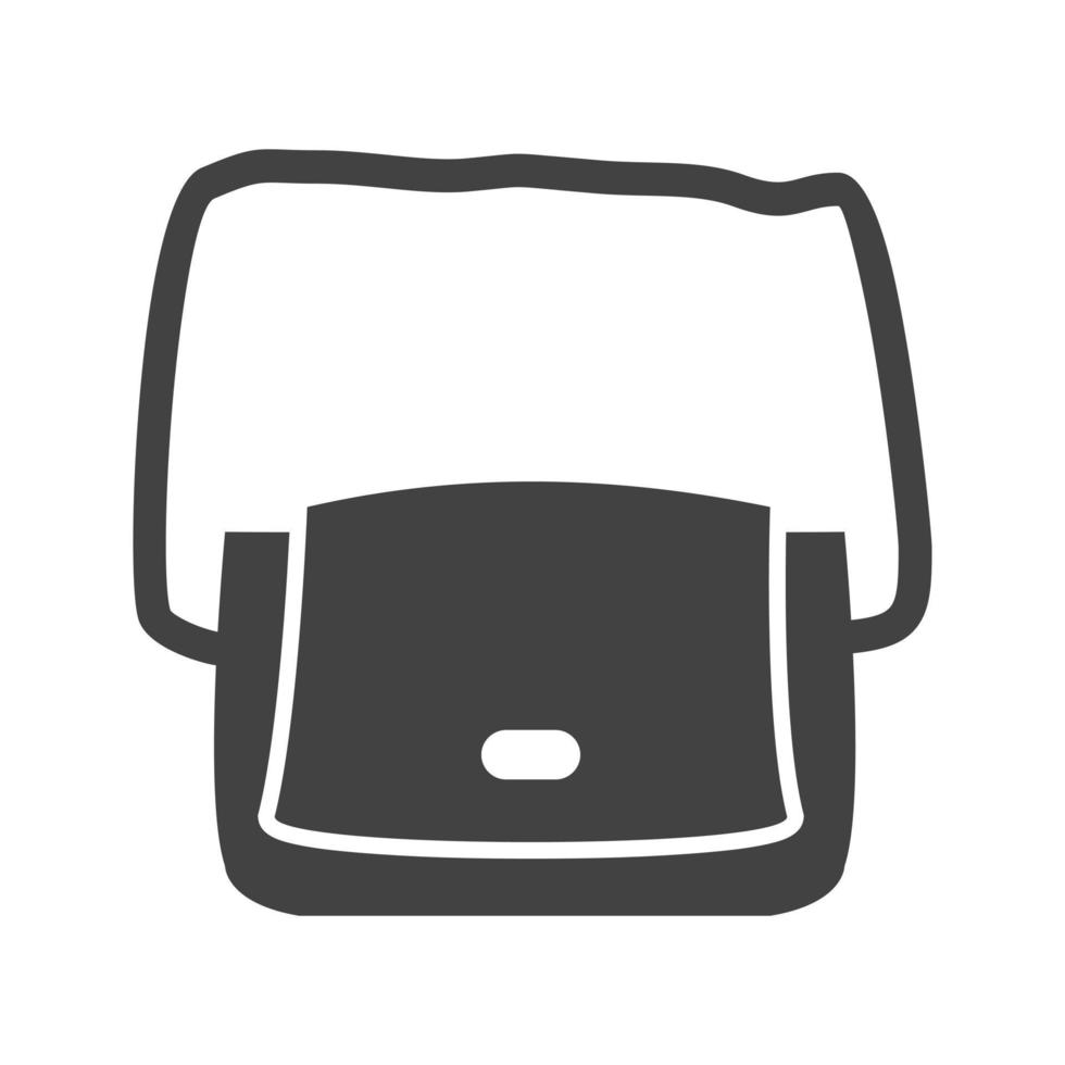 Shoulder Bag Glyph Black Icon vector