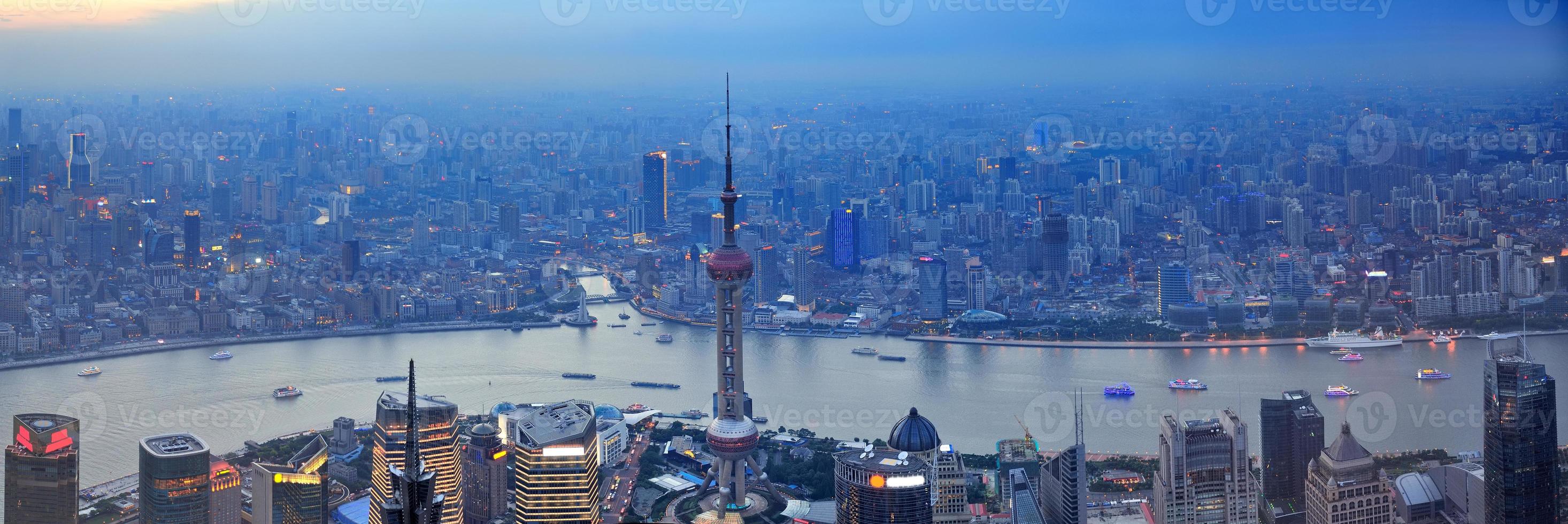 Shanghai aerial panorama photo