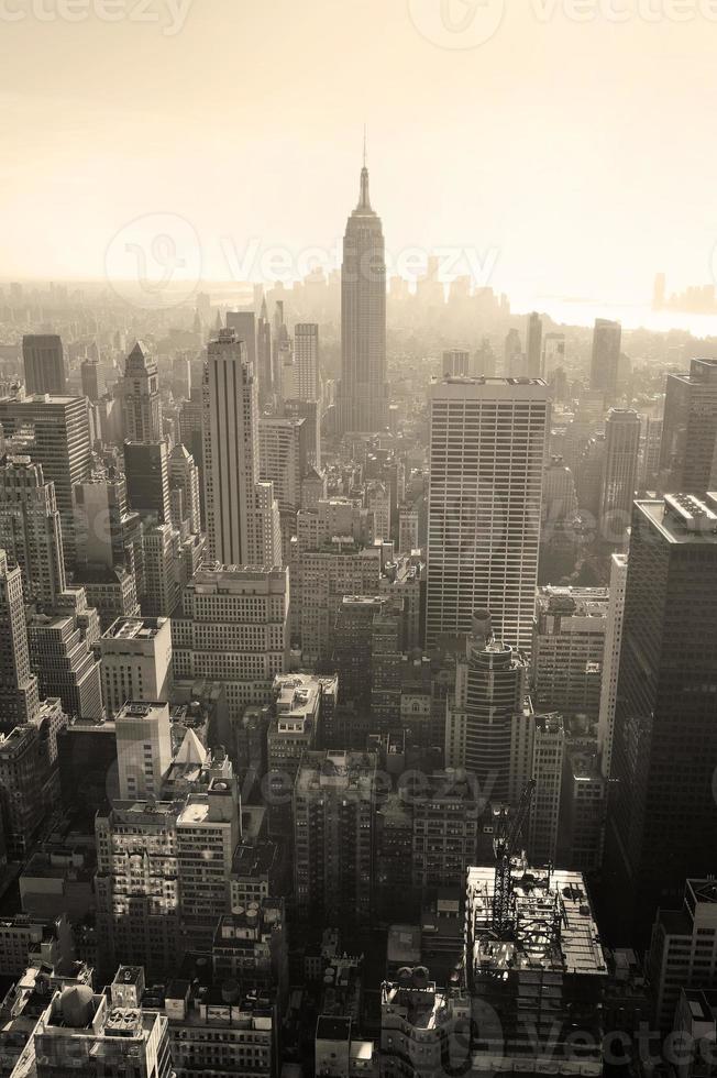 Empire State Building black and white photo