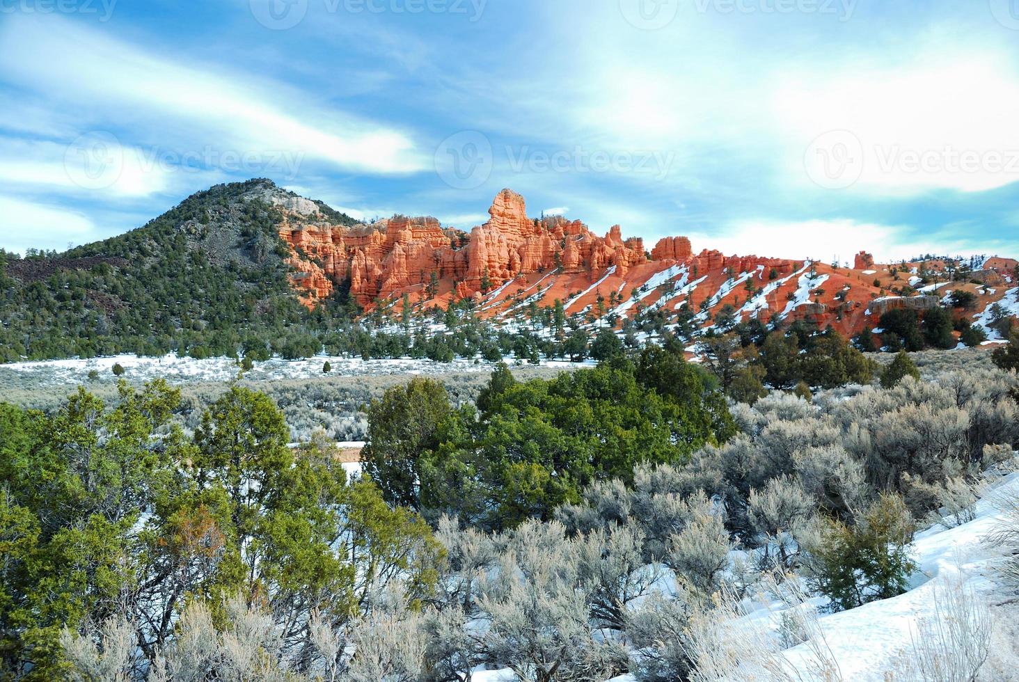 Bryce Canyon National Park with snow photo