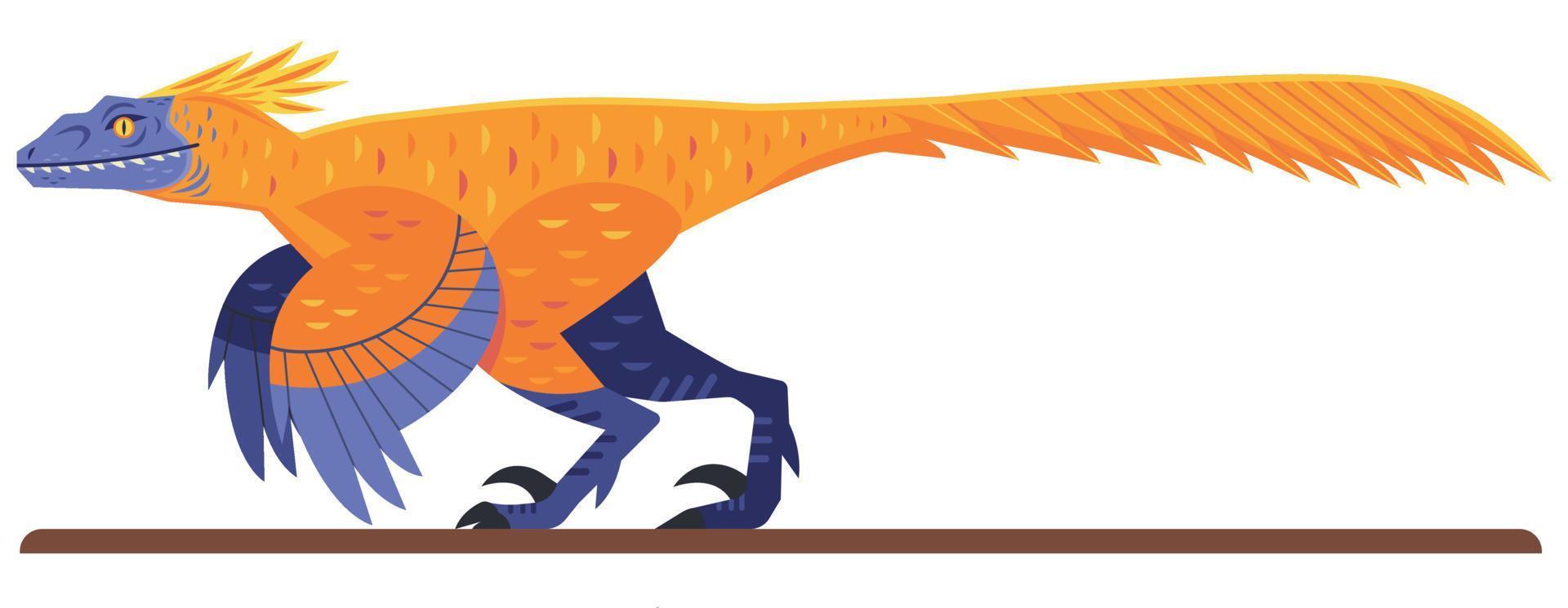 piroraptor dinaosaur raptor ilustración vector