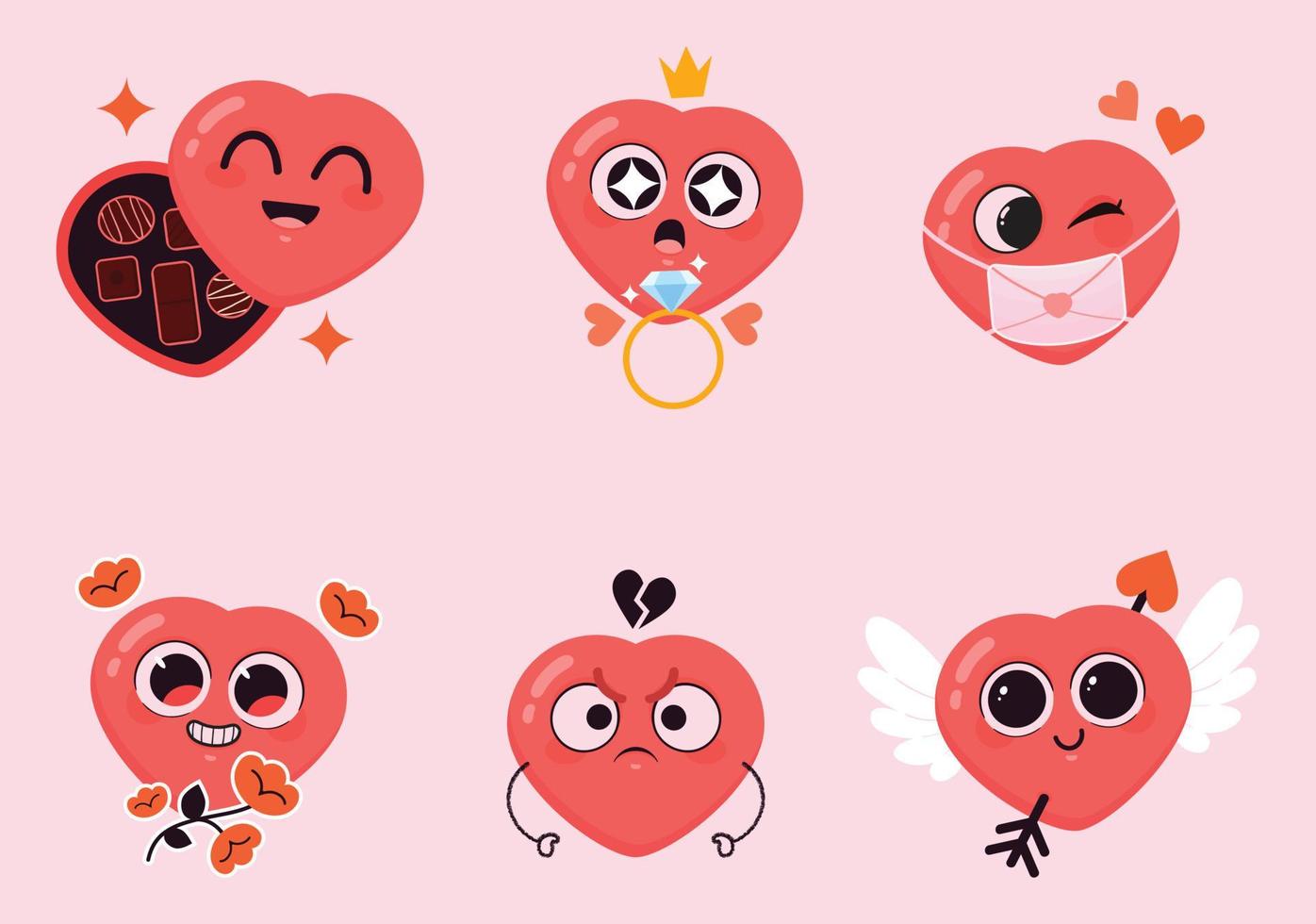 conjunto de iconos de amor de San Valentín vector