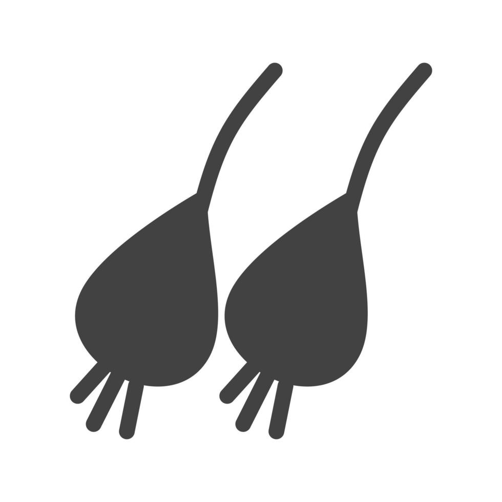 Spring Onion Glyph Black Icon vector
