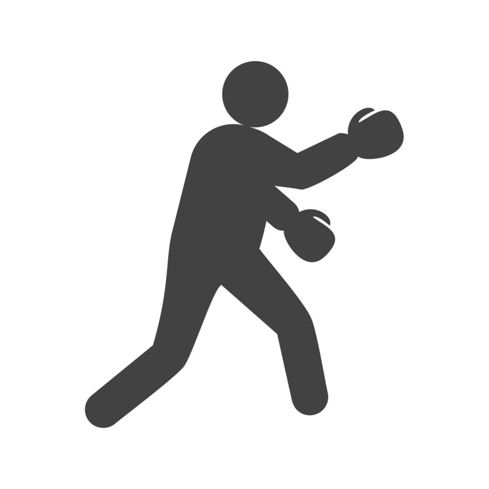 Boxing Glyph Black Icon vector