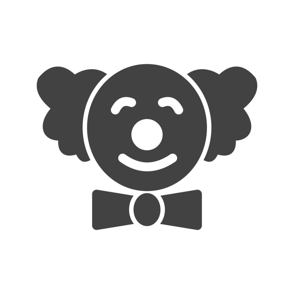 Clown Glyph Black Icon vector