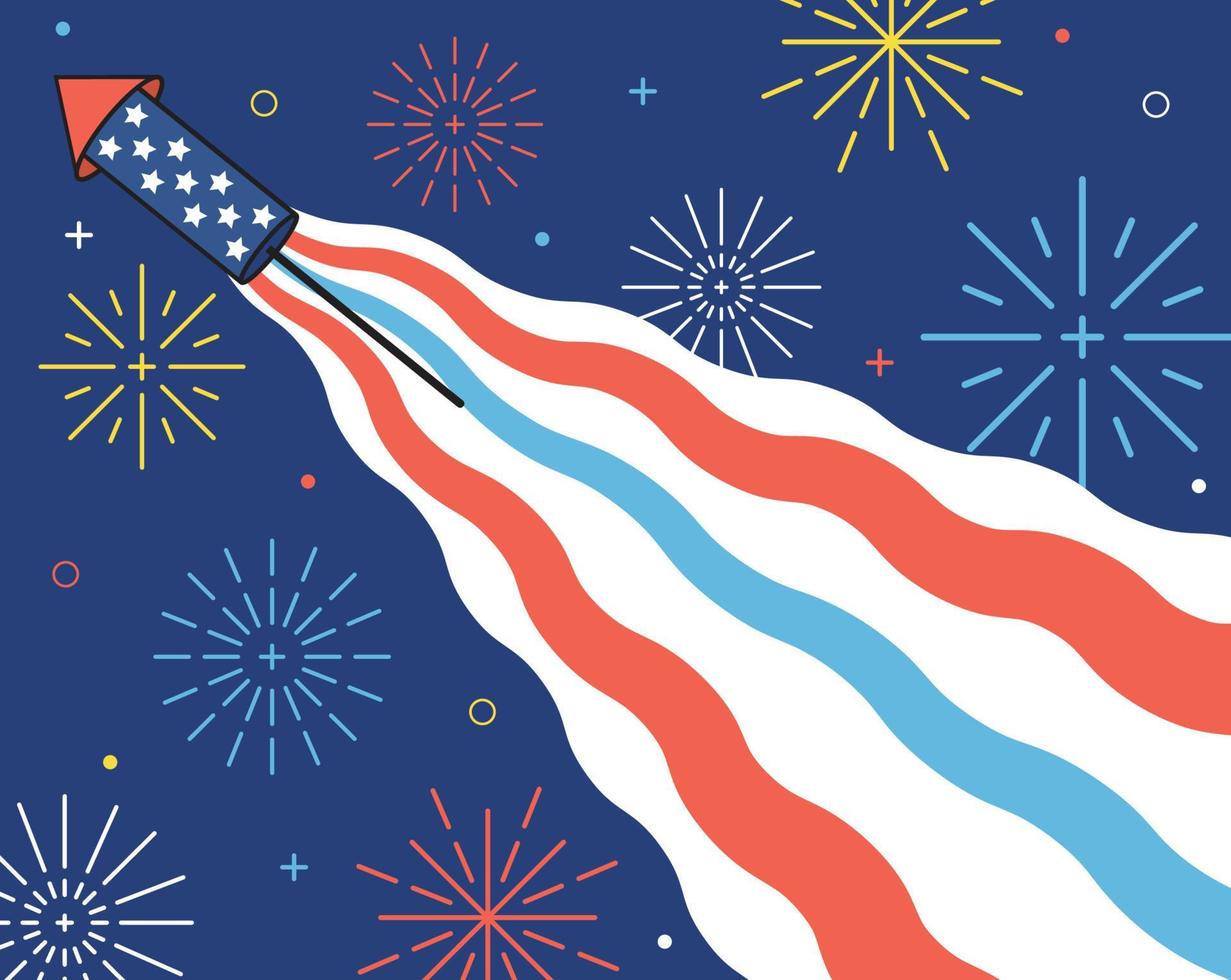 4th of July Fireworks Celebration vector