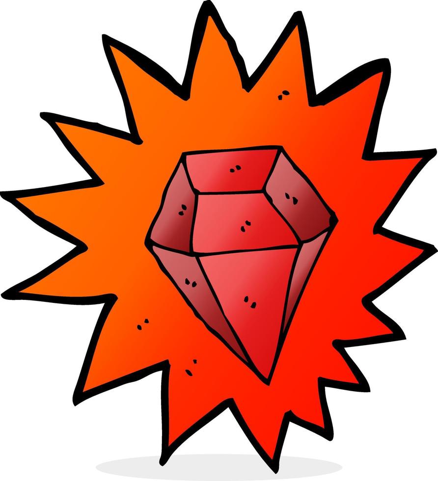 cartoon huge ruby vector