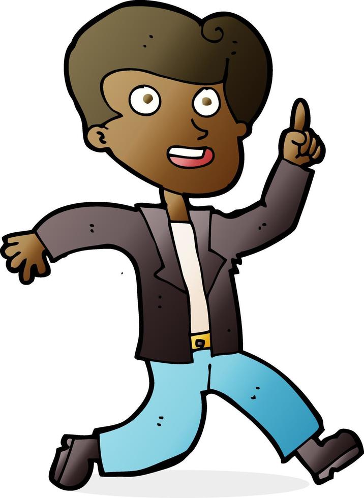cartoon man with great idea vector