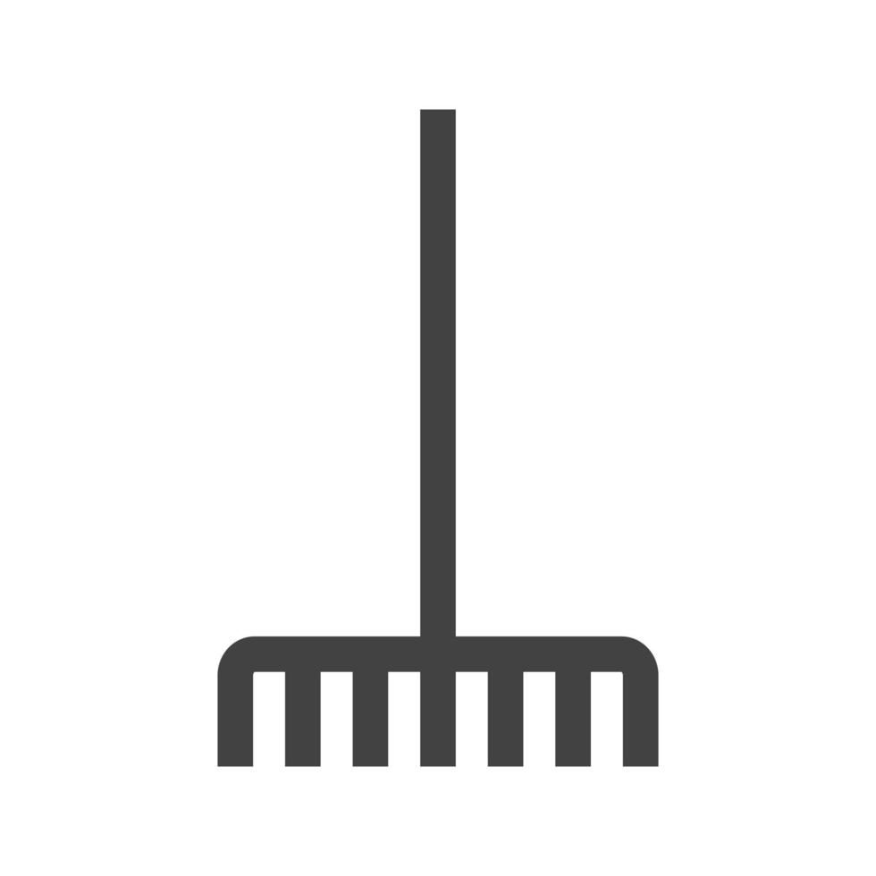Fork picking leaves Glyph Black Icon vector