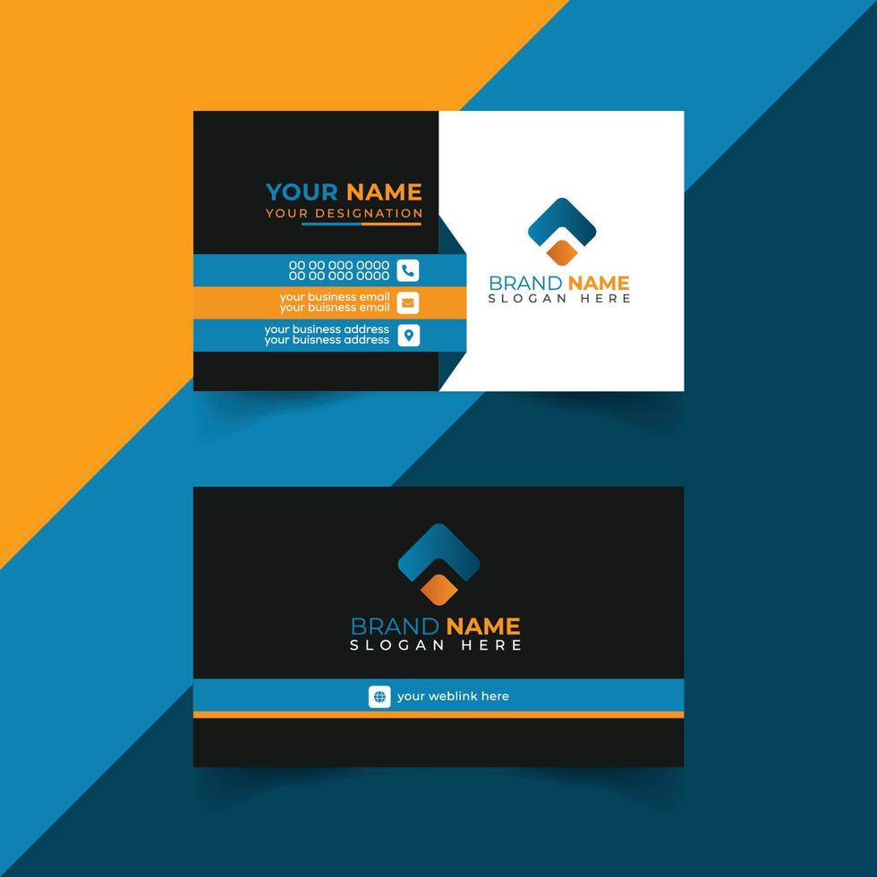 Editable Modern Creative and Corporate Business Card Template for Print vector