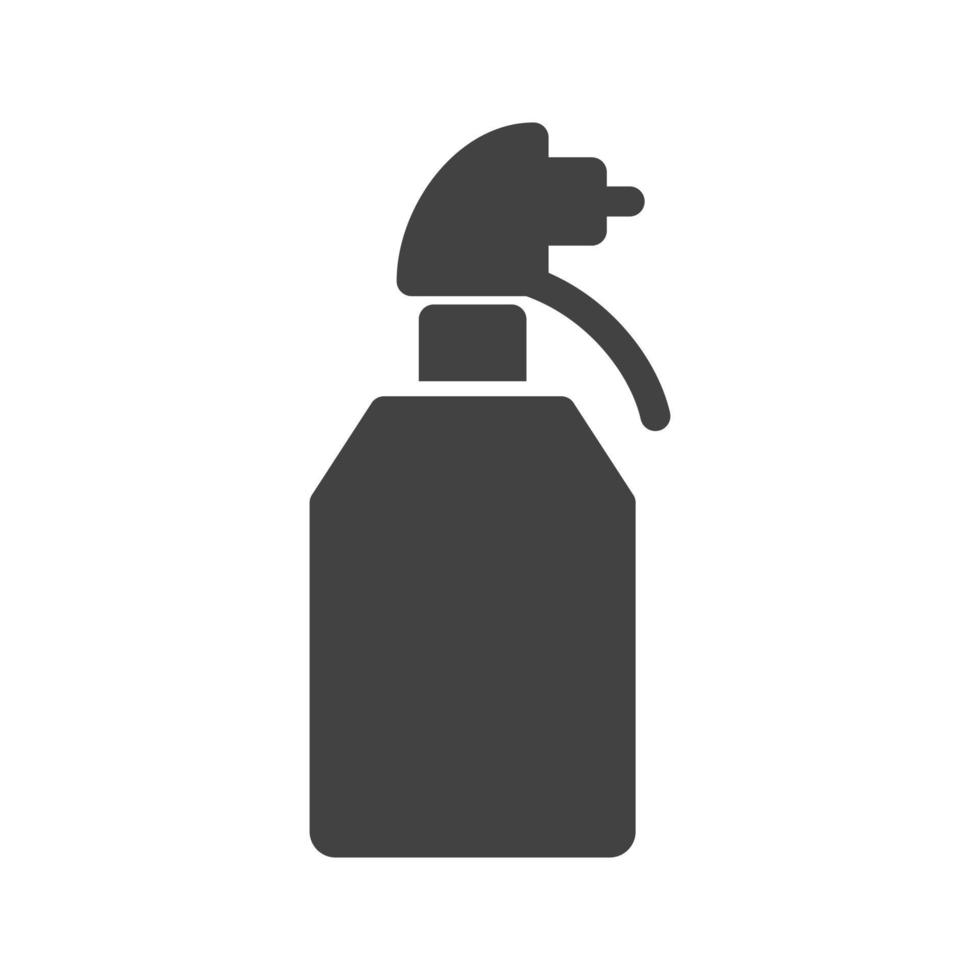 Spray Bottle Glyph Black Icon vector