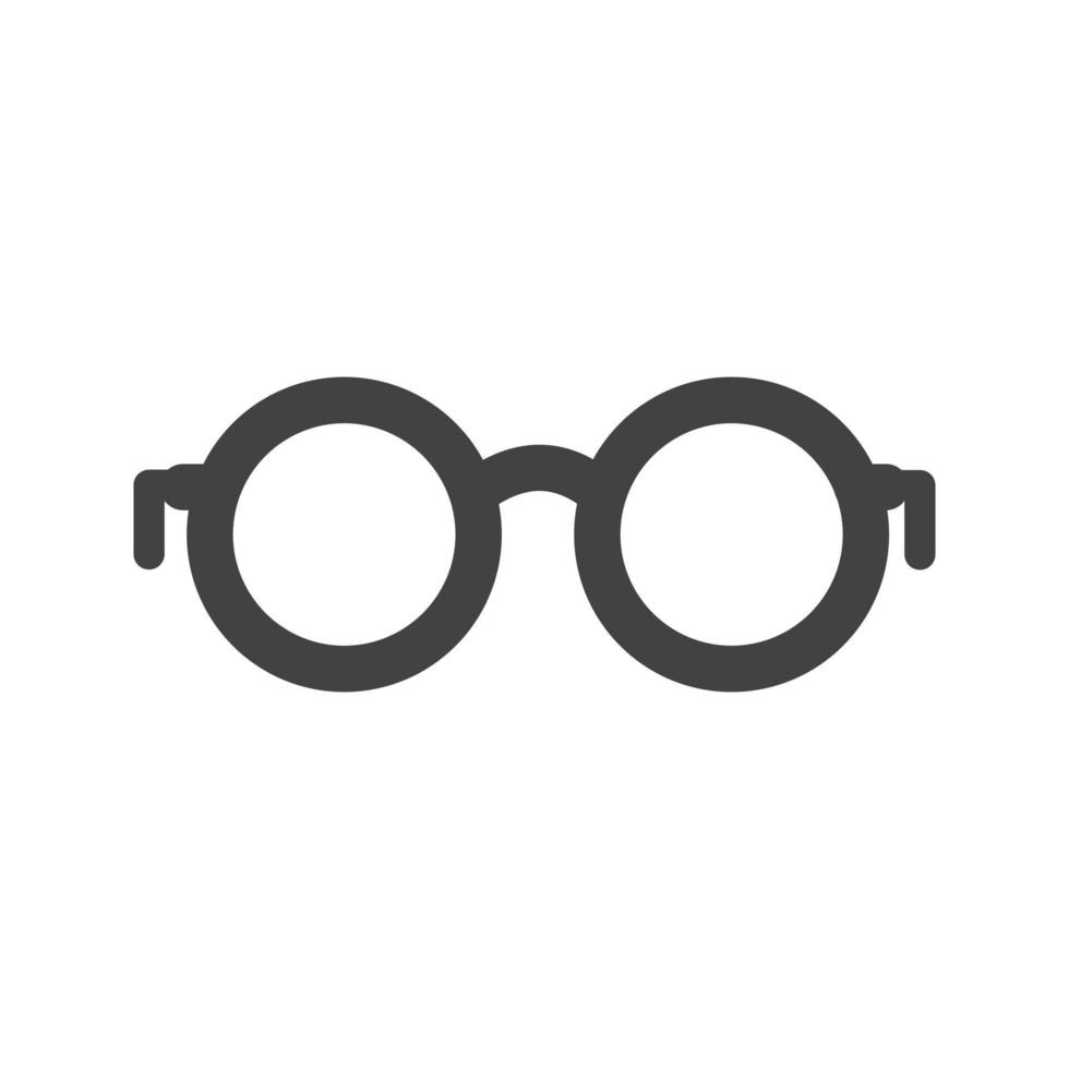 Glasses Glyph Black Icon vector