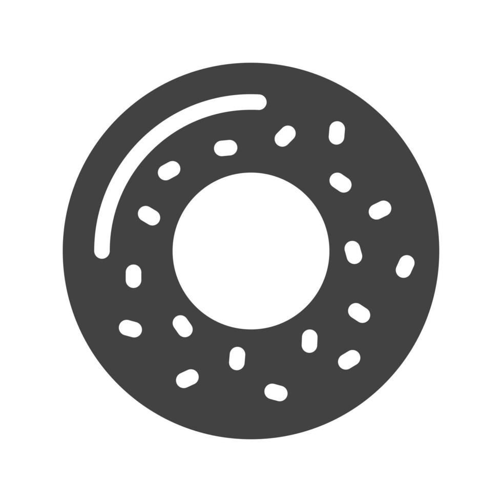 Doughnut Glyph Black Icon vector