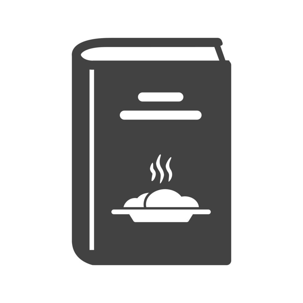 Italian Recipes Glyph Black Icon vector