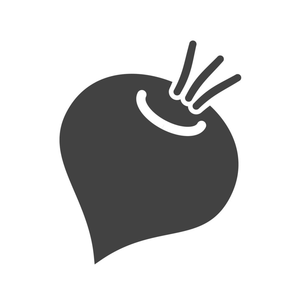 Beet Glyph Black Icon vector