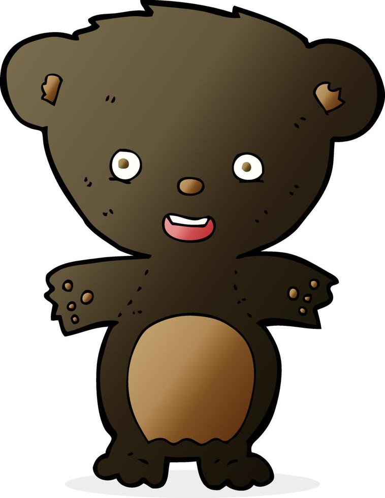oso negro de dibujos animados vector