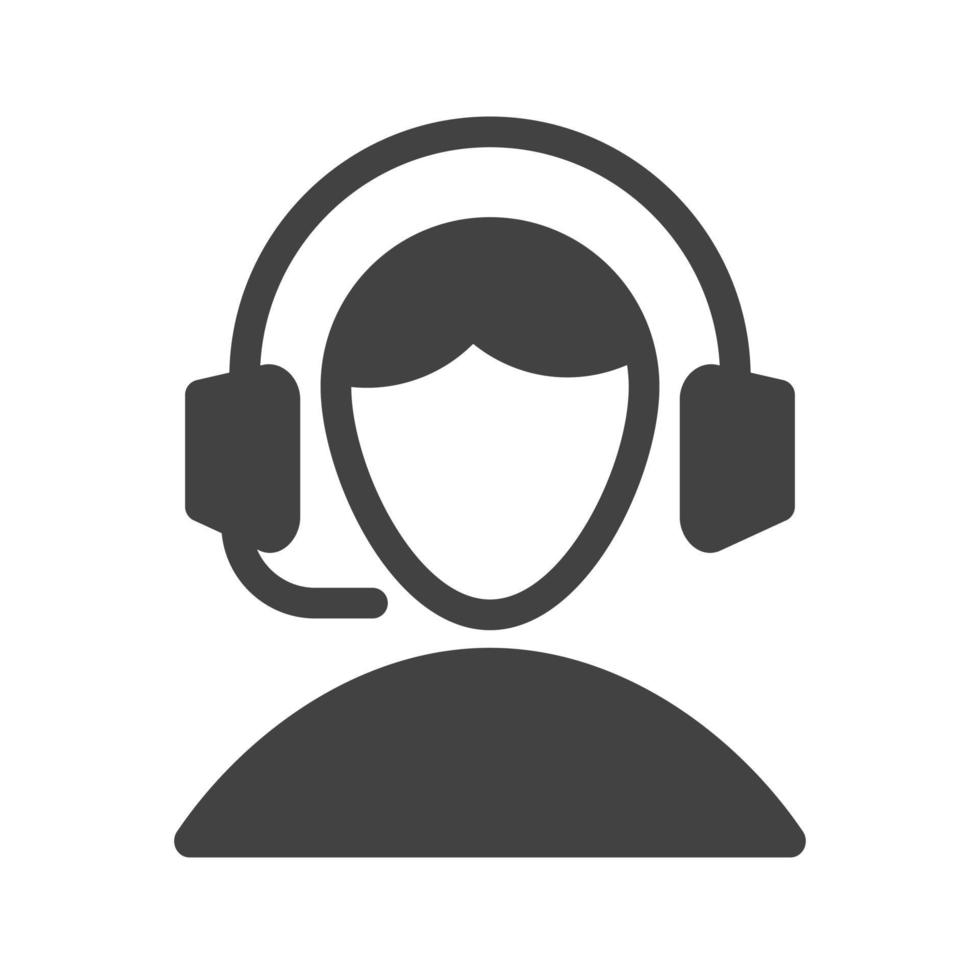 Male Agent Glyph Black Icon vector