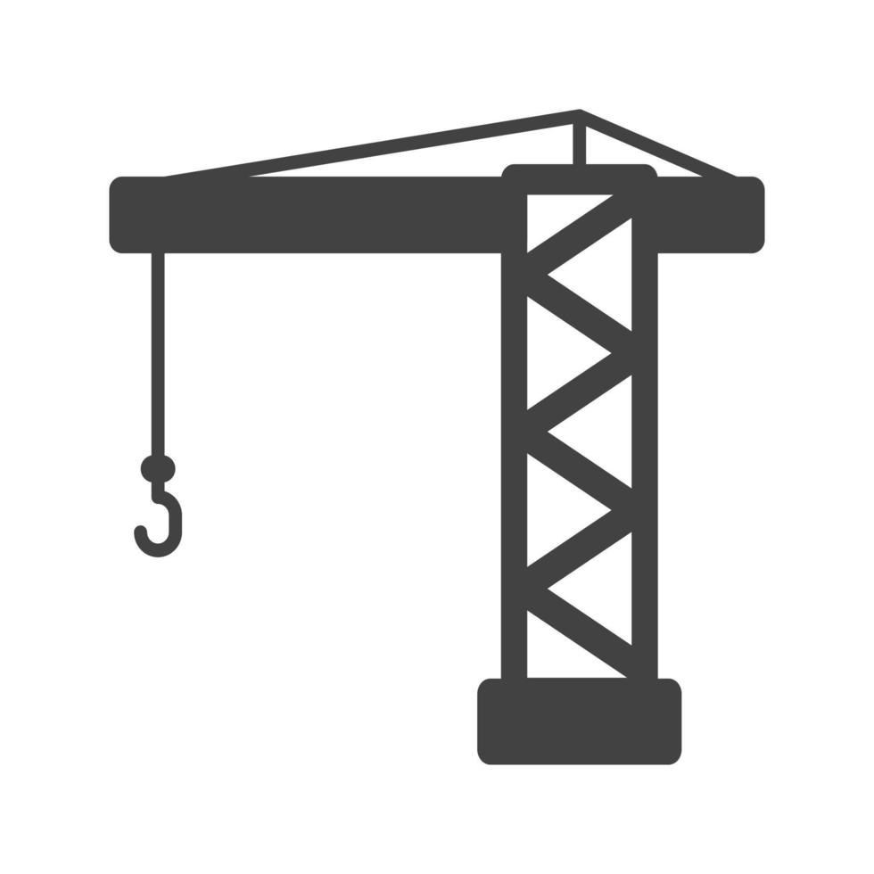 Crane Glyph Black Icon vector