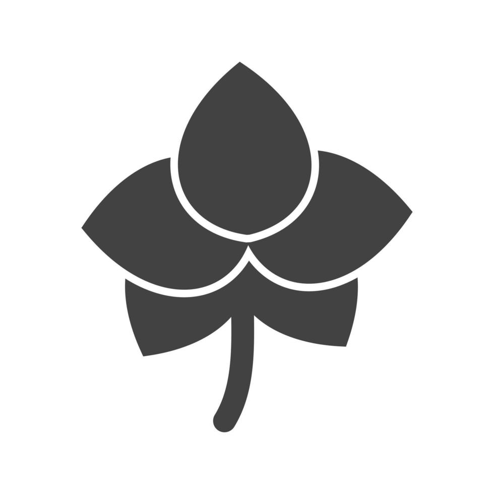 Orchid Glyph Black Icon vector