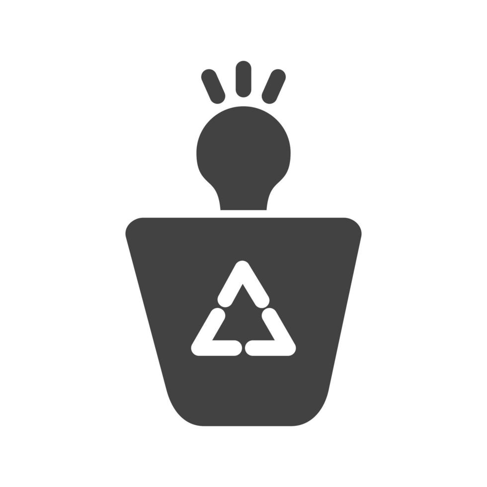Bad Idea Glyph Black Icon vector