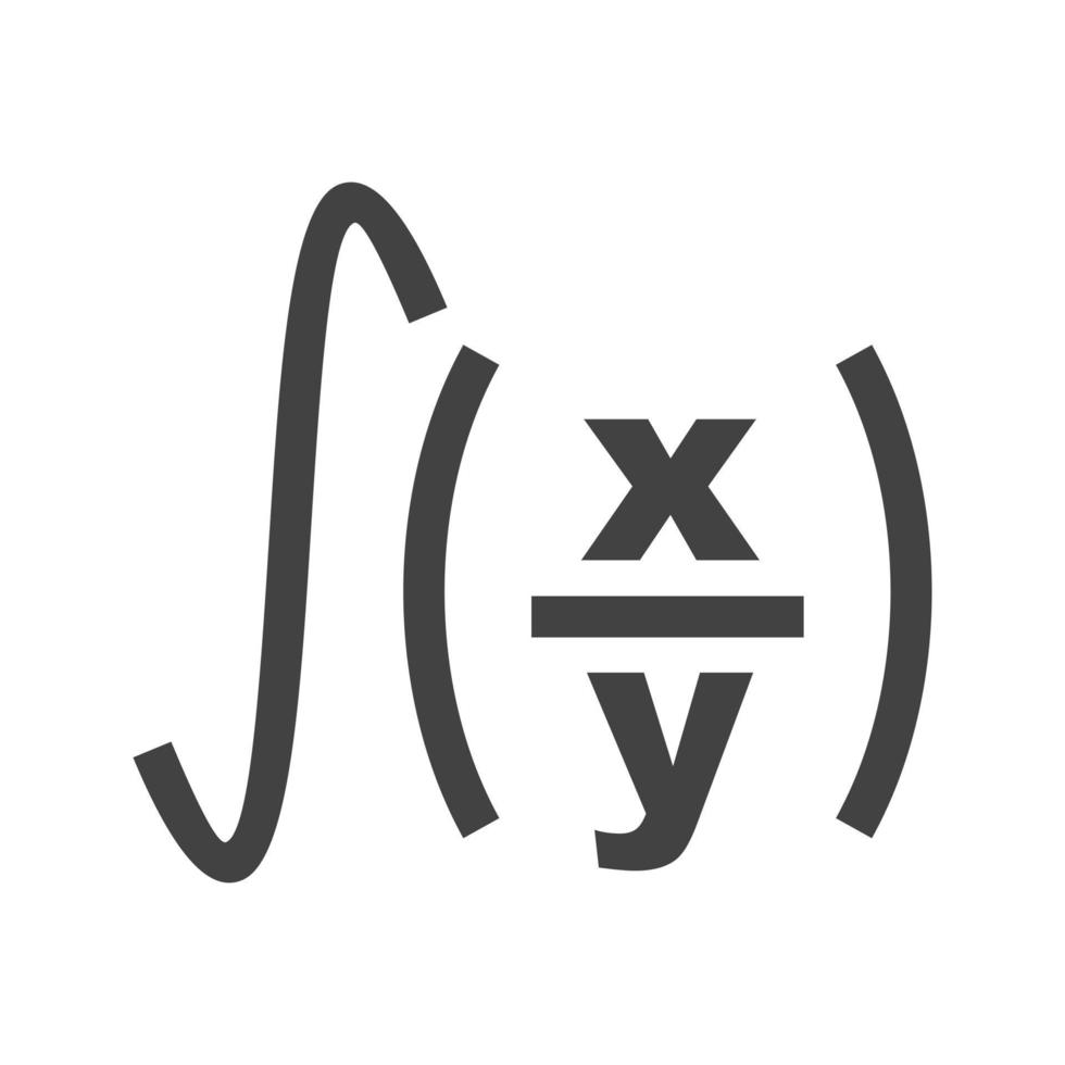 fórmula ii glifo icono negro vector