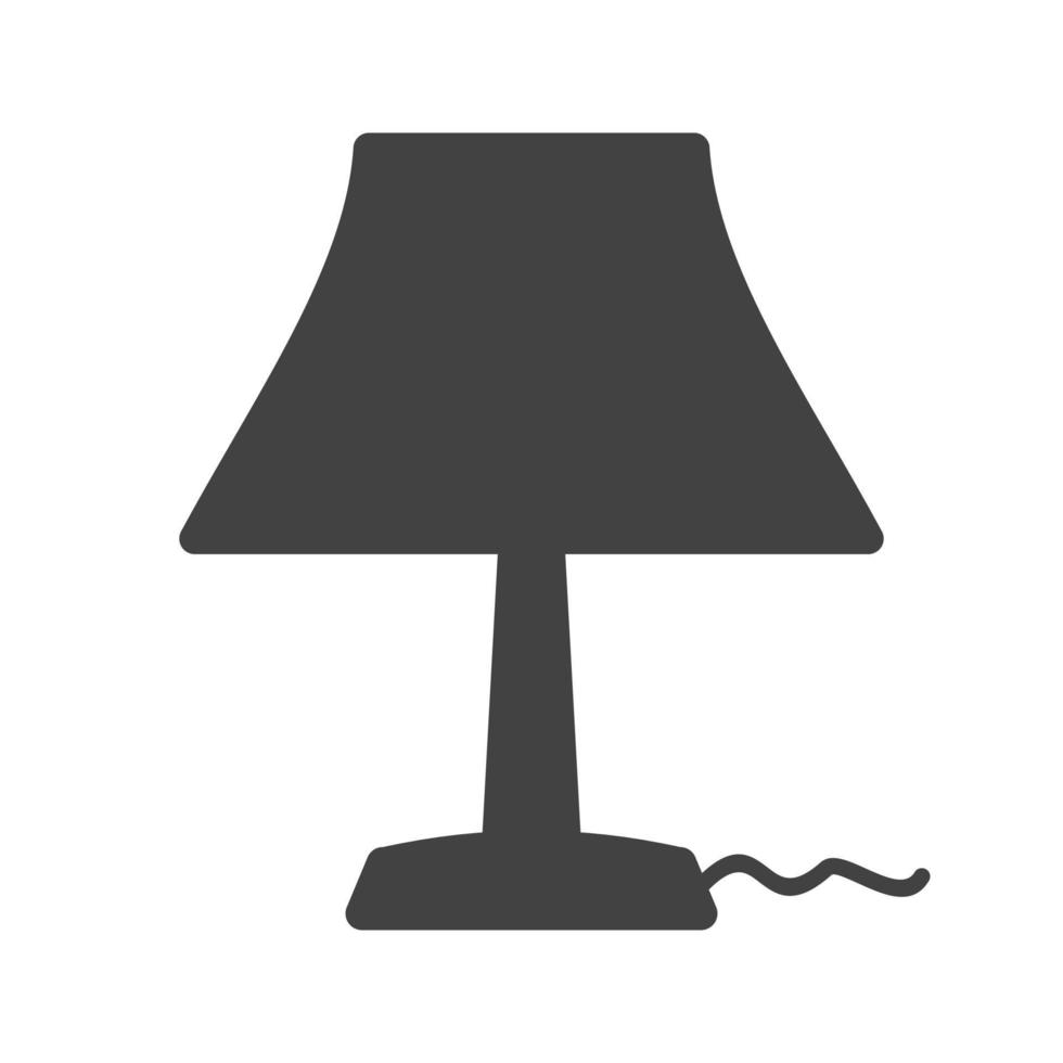 Table Lamp Glyph Black Icon vector