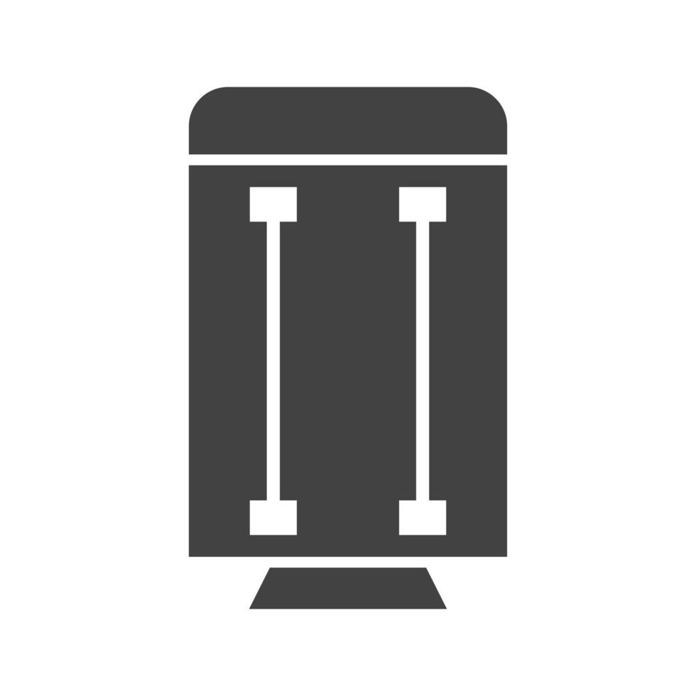 Carbon Heater Glyph Black Icon vector