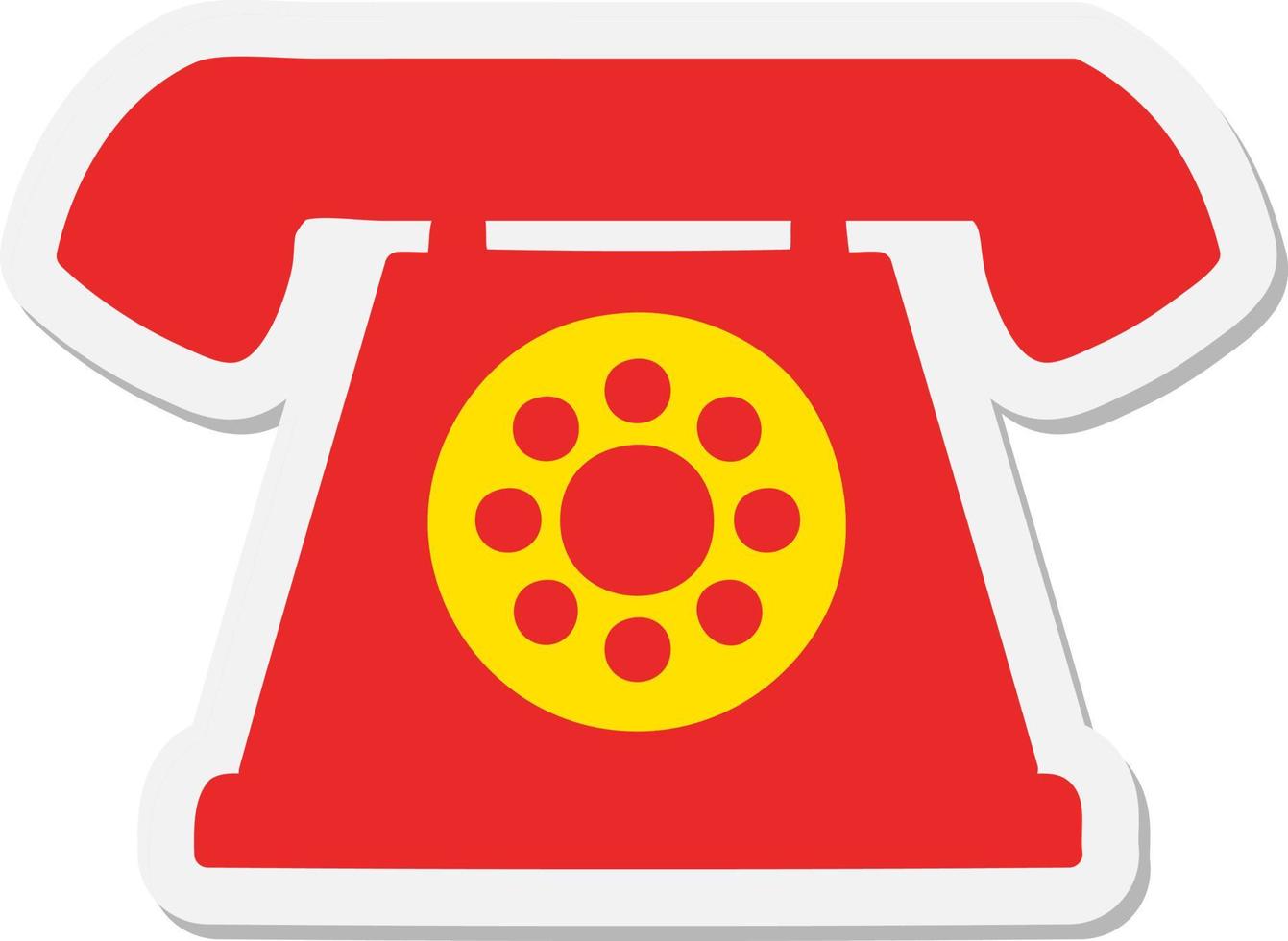 old style telephone sticker vector
