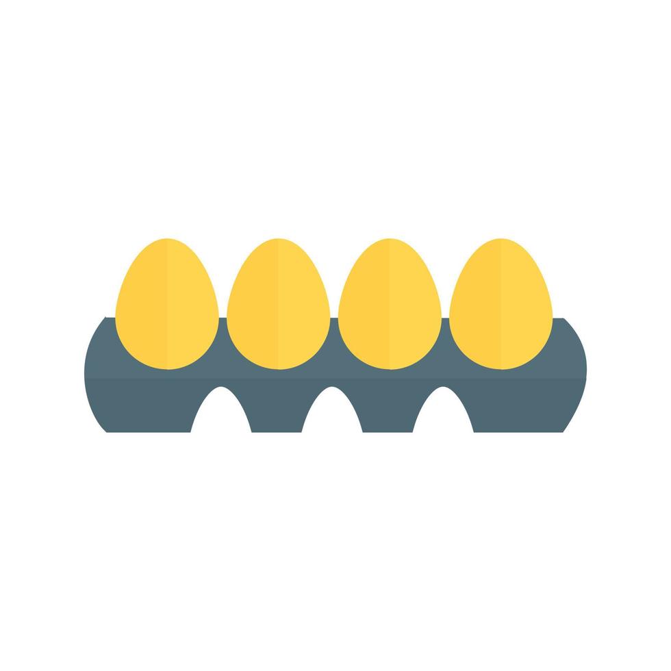 Eggs Tray Flat Multicolor Icon vector
