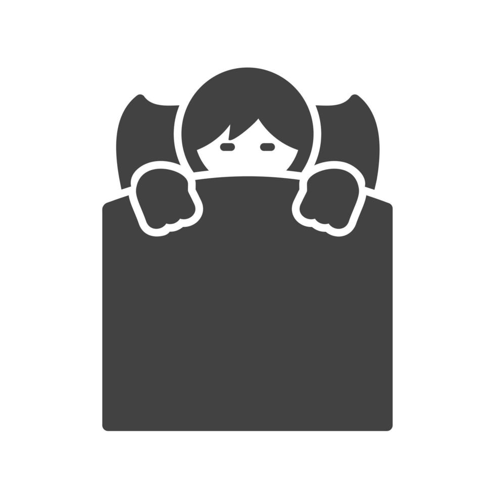 Sleeping Glyph Black Icon vector