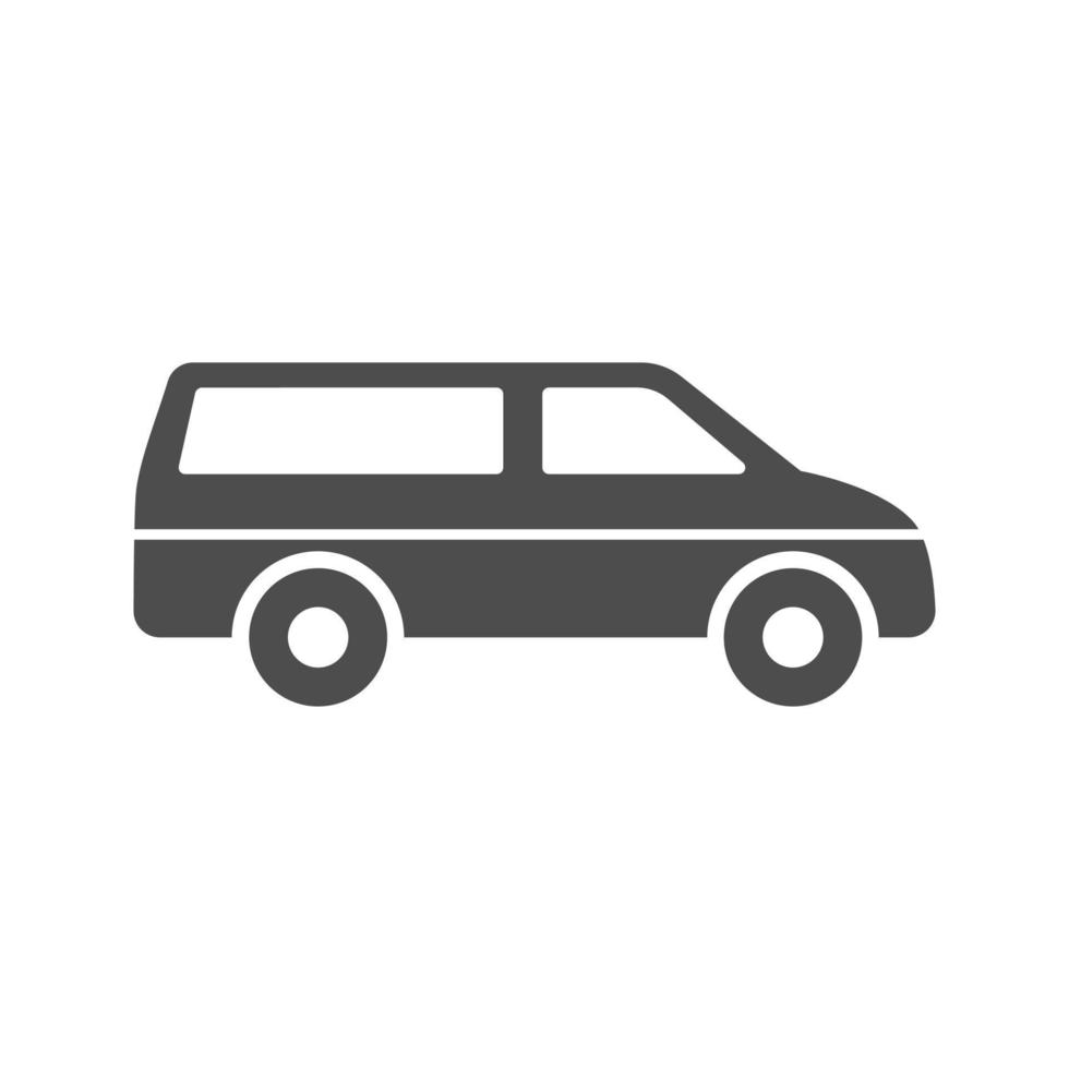 MiniVan Glyph Black Icon vector