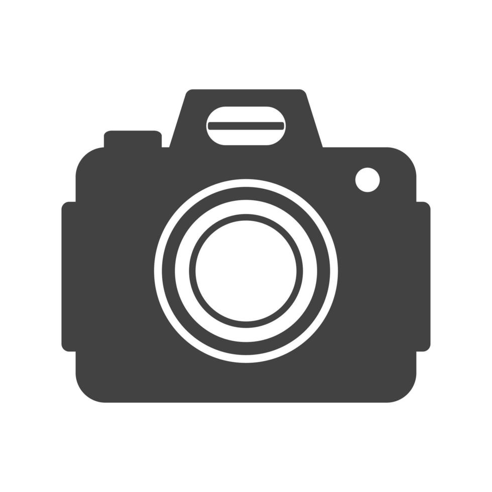 icono de glifo de cámara dslr negro vector