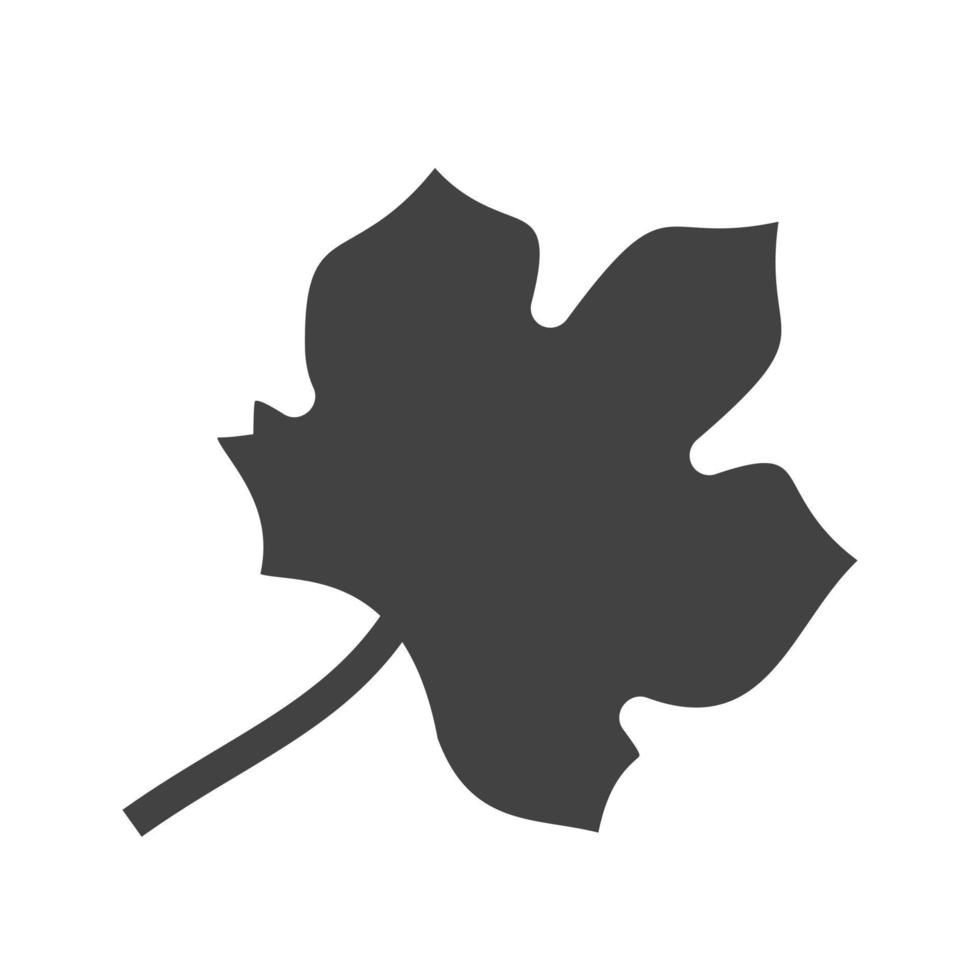 Autumn Leaf Glyph Black Icon vector