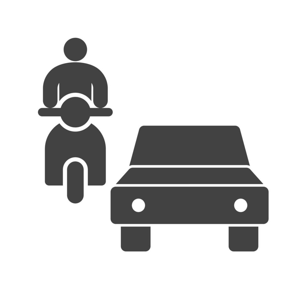 Traffic Glyph Black Icon vector