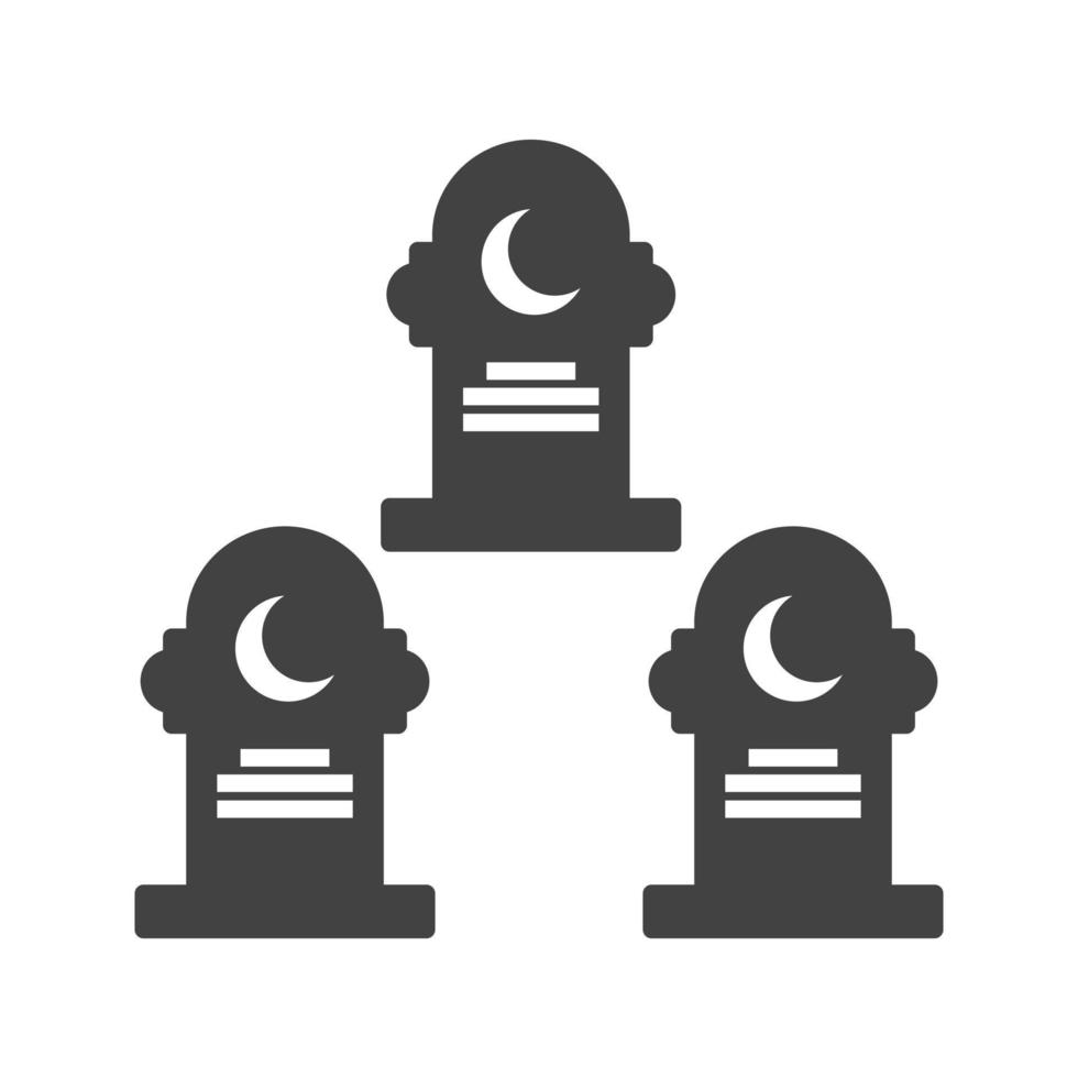 Graveyard Glyph Black Icon vector