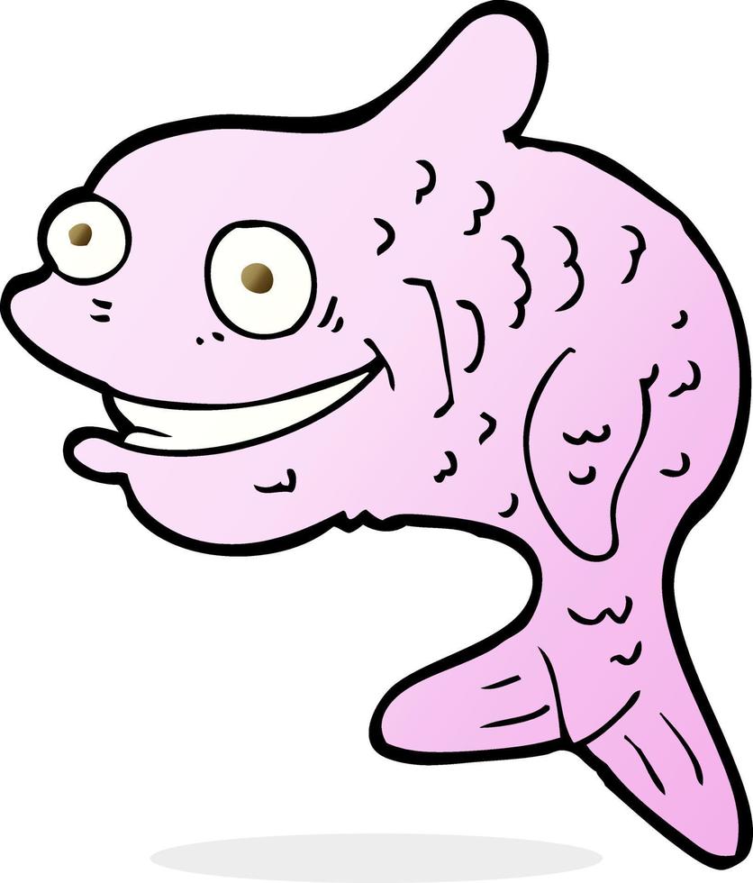 pez feliz de dibujos animados vector