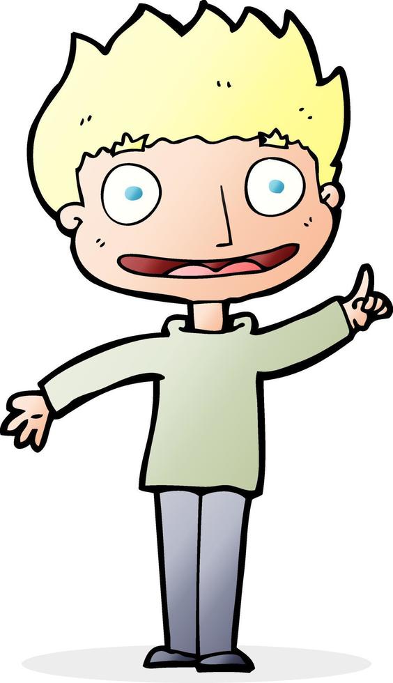 cartoon happy boy vector