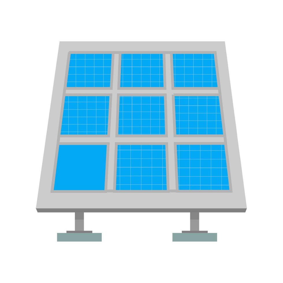 Solar Panel II Flat Multicolor Icon vector