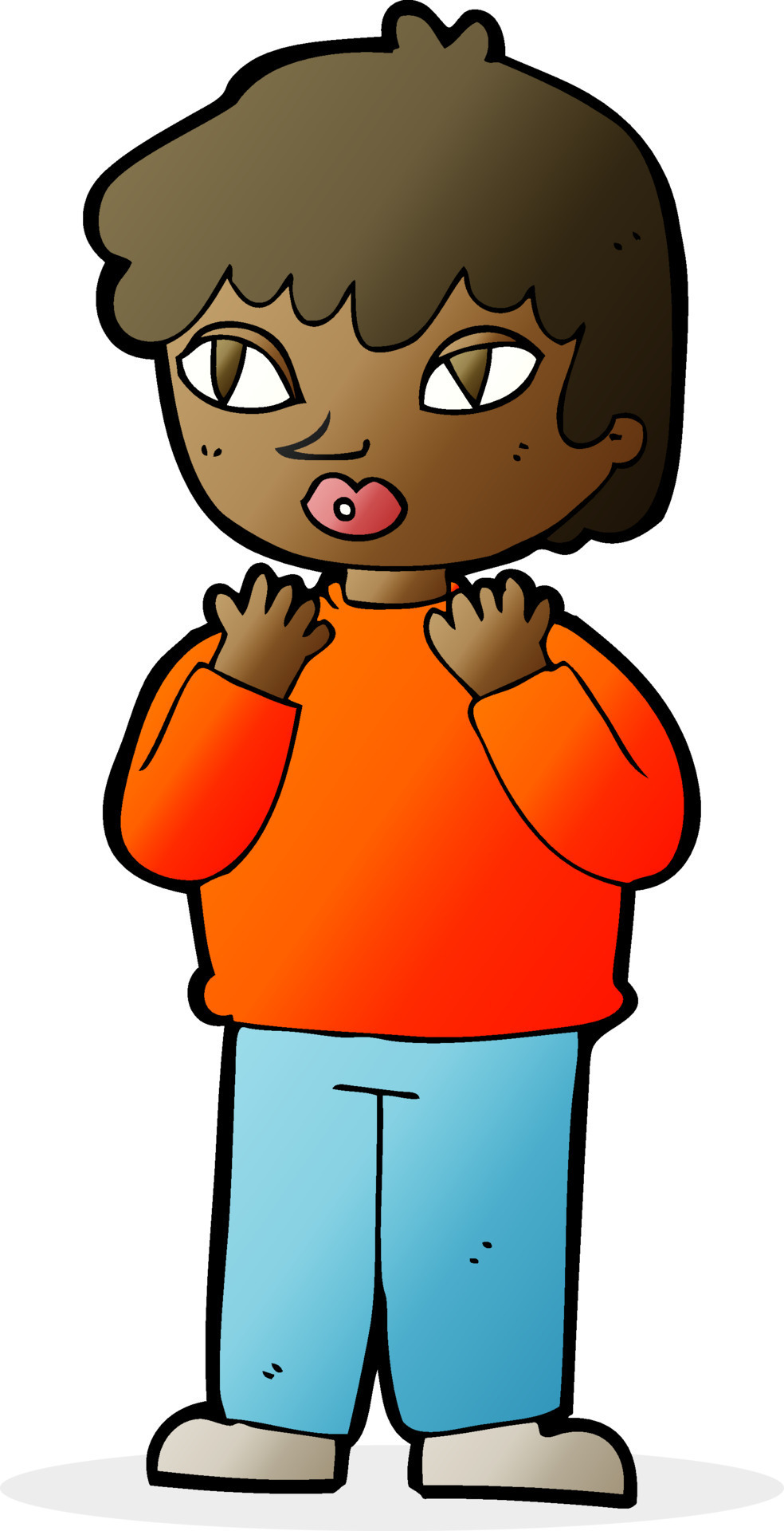 cartoon worried person 8314428 Vector Art at Vecteezy