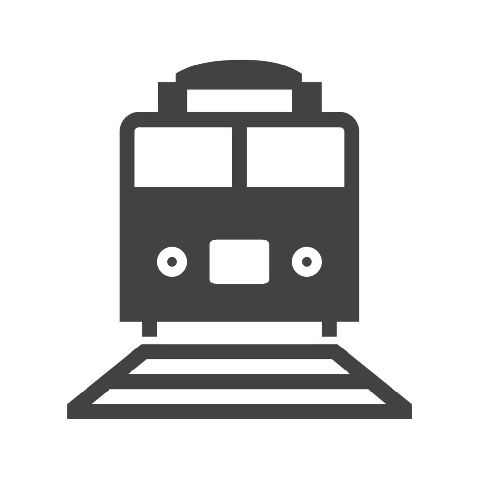 Train Glyph Black Icon vector