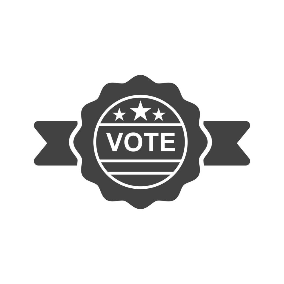 Candidate Banner Glyph Black Icon vector