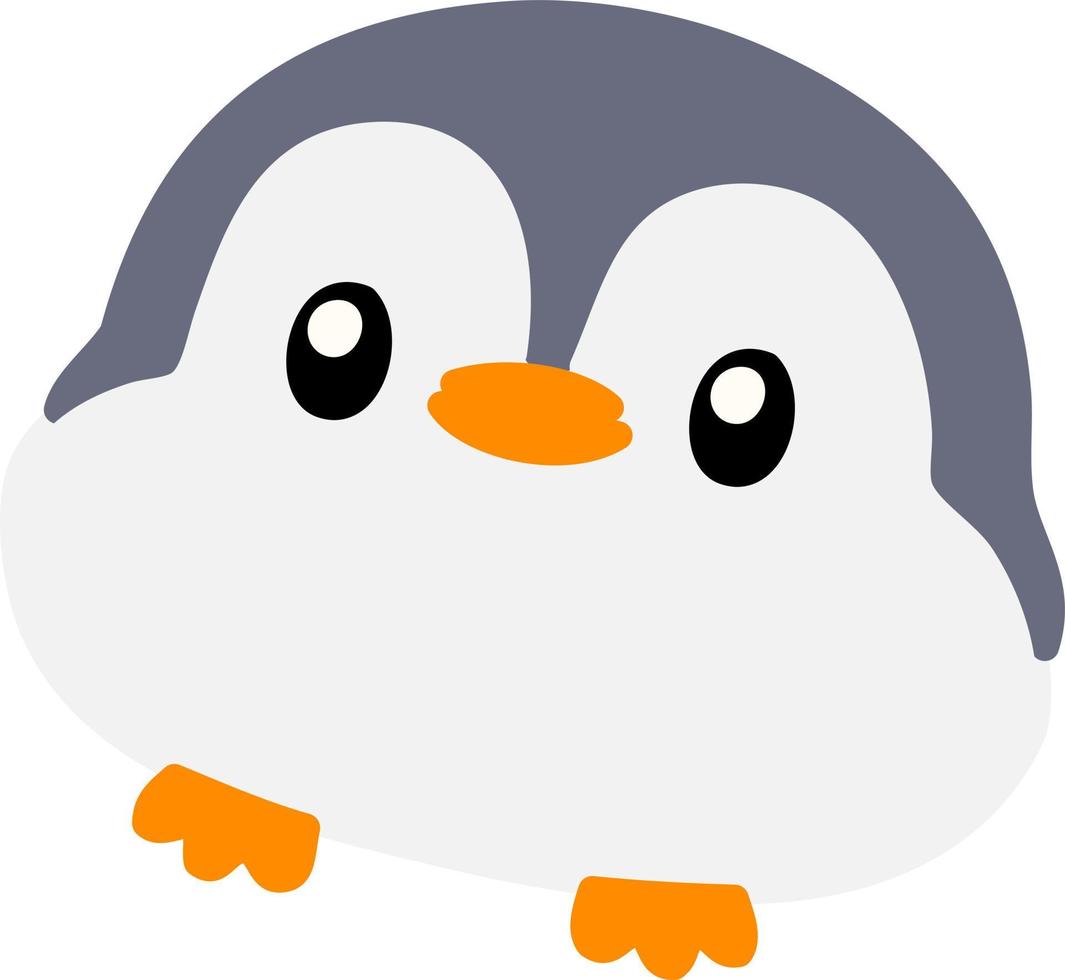 lindo pingüino de navidad vector